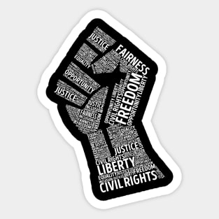 'Civil Rights Black Power ' Civil Rights Justice Sticker